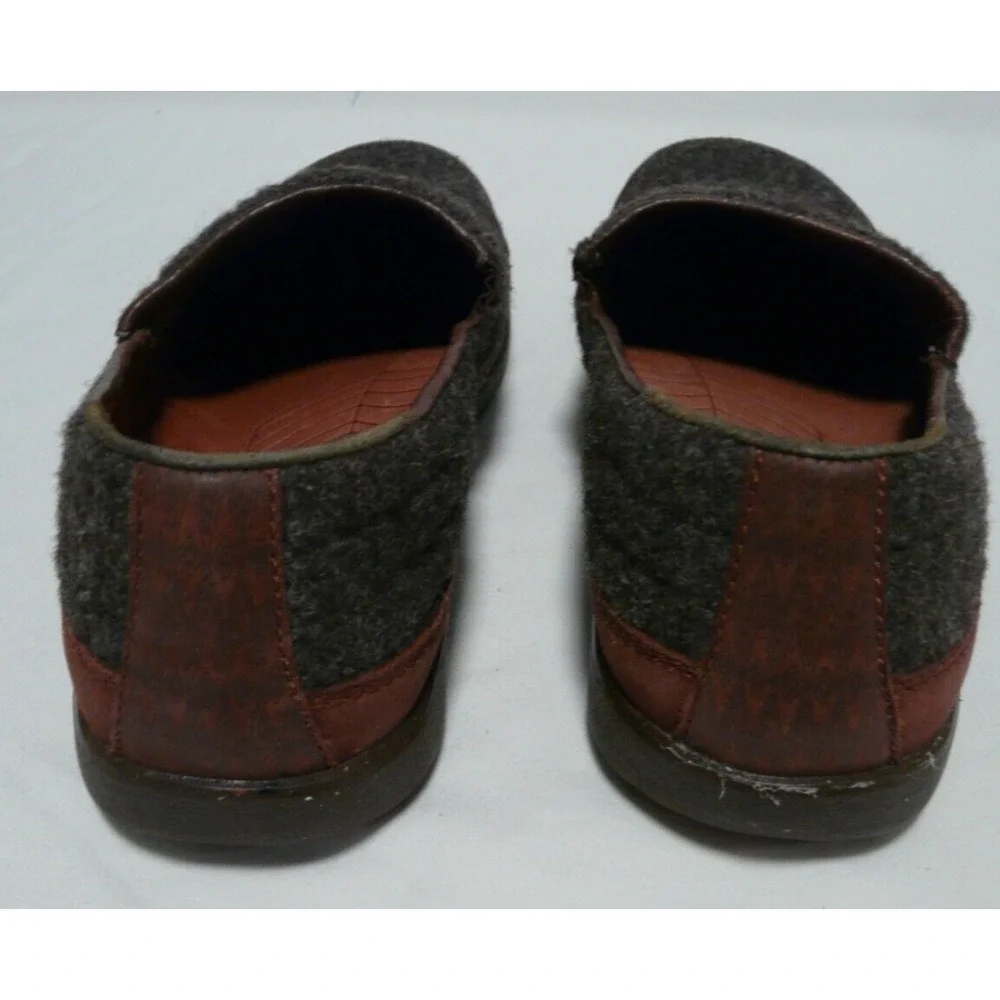 Chaco Womens 7 Sloan Baker Chocolate Wool‎ Leather Slip On Casual Shoes J105804